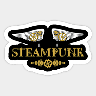 Clockwork Wings Steampunk Sticker